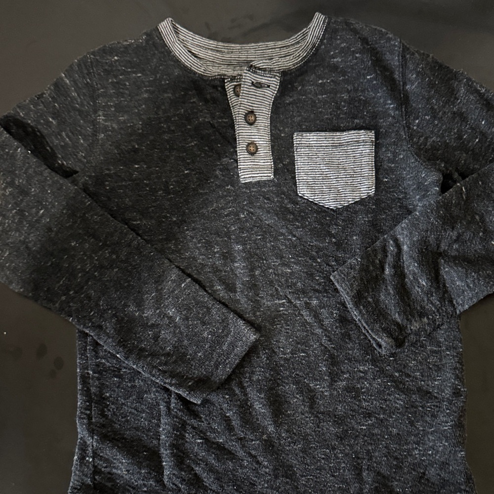 Cat & Jack Black and Gray Long Sleeve Tee